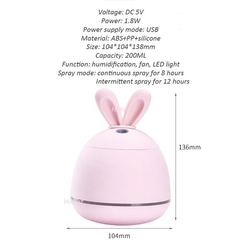 3 in 1 200ML USB Rabbit Air Humidifier Ultrasonic